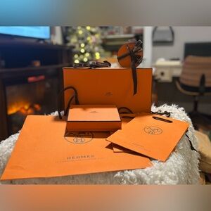 Hermès Bag/Box and Ribbon 8 Pc. Set